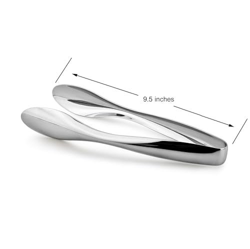 Cuisinox Polished Stainless Steel Serving Tongs, 9.5" - Image 4