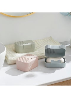 Oasisgalore 3 Pack Soap Holder, Travel Soap Case, Travel Soap Container with Lid, Soap Box Soap Bar Holder Travel Soap Dish for Traveling, Camping, Gym, Outdoor (Blue, Pink, Green)  - Image 2