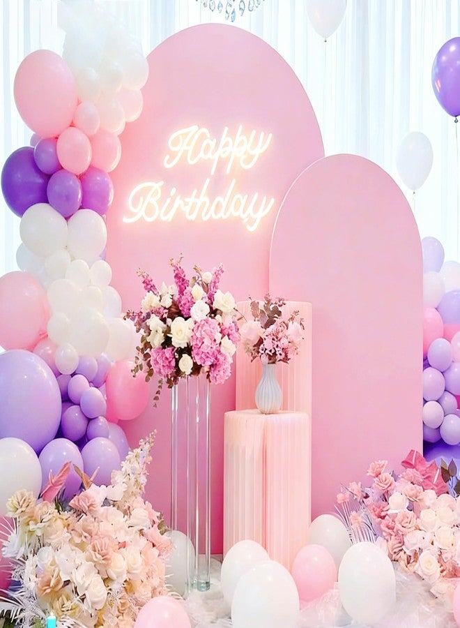 Shillance 6.6FT Pink Wedding Arch Backdrop Cover Spandex Fitted Arch Covers Stretchy Backdrop Round Top Chiara Backdrop Cover for Birthday Party Ceremony Banquet Decoration - Image 4