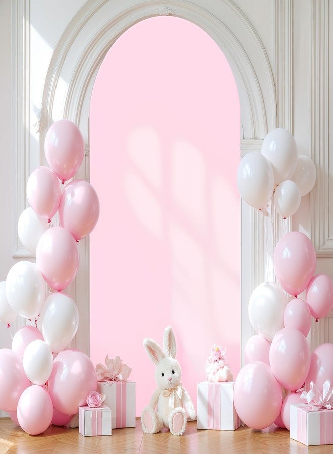 Shillance 6.6FT Pink Wedding Arch Backdrop Cover Spandex Fitted Arch Covers Stretchy Backdrop Round Top Chiara Backdrop Cover for Birthday Party Ceremony Banquet Decoration - Image 1