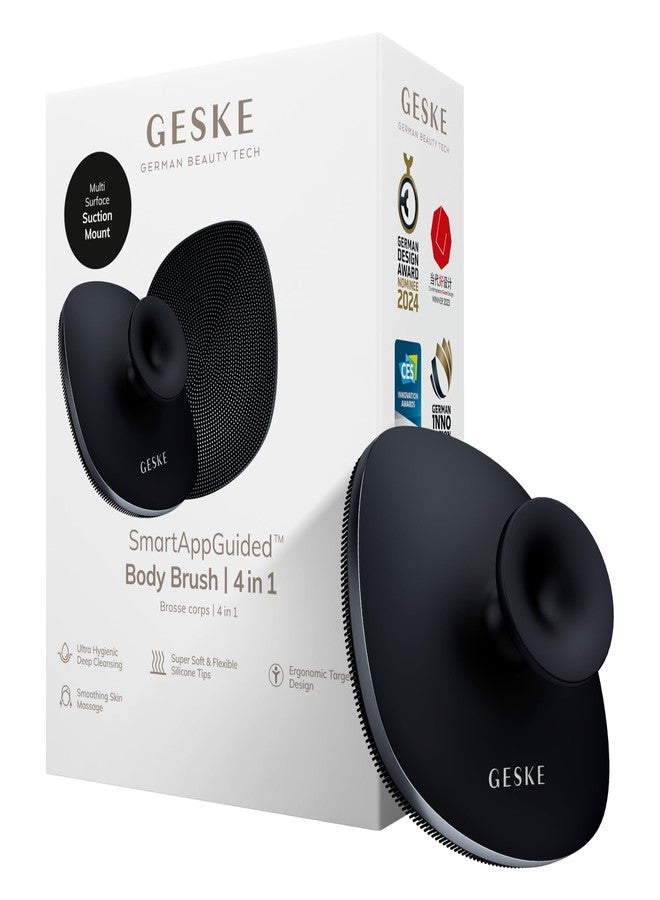 GESKE Body Brush | 4 in 1 | Design with Metal Ring | Cleansing Brush for the Entire Body | Professional Deep Cleaning | Soft Silicone Bristles | Ergonomic Two-Finger Design - Image 1