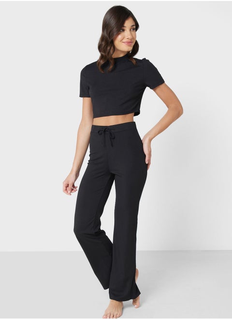 Crop Top Pyjama Set
