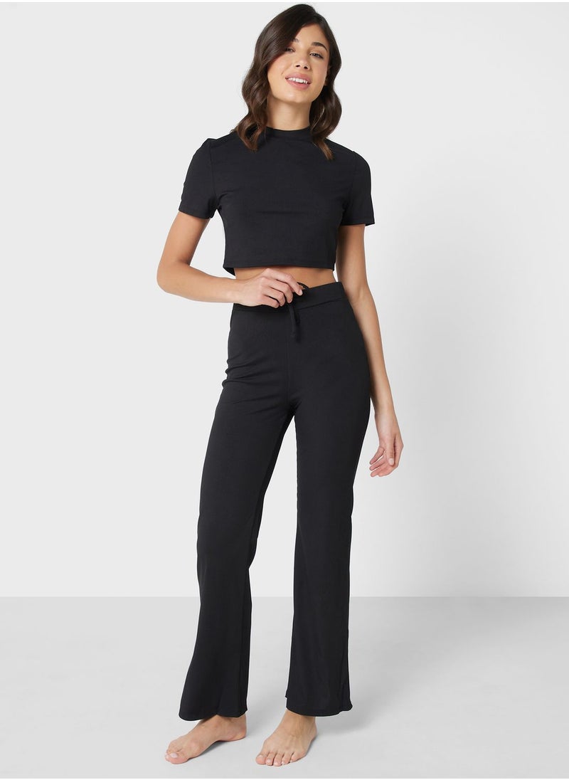 Crop Top Pyjama Set