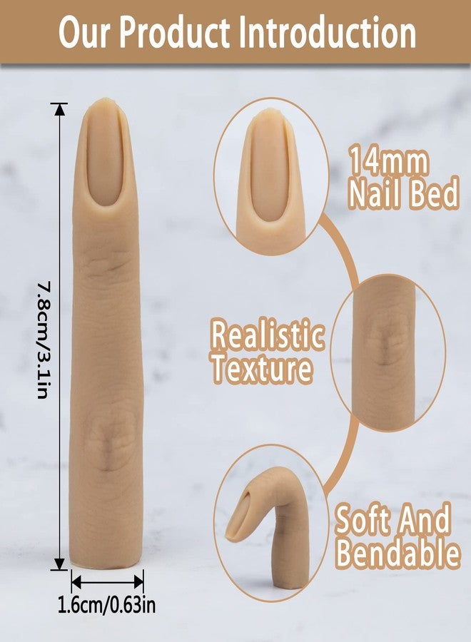 Namgznso Silicone Practice Fingers for Acrylic Nails, Bendable Nail Training Finger Soft Silicone Fake Finger to Practice Fake Nails, Flexible Nail Practice Fingers Hand for DIY Nails - Image 3