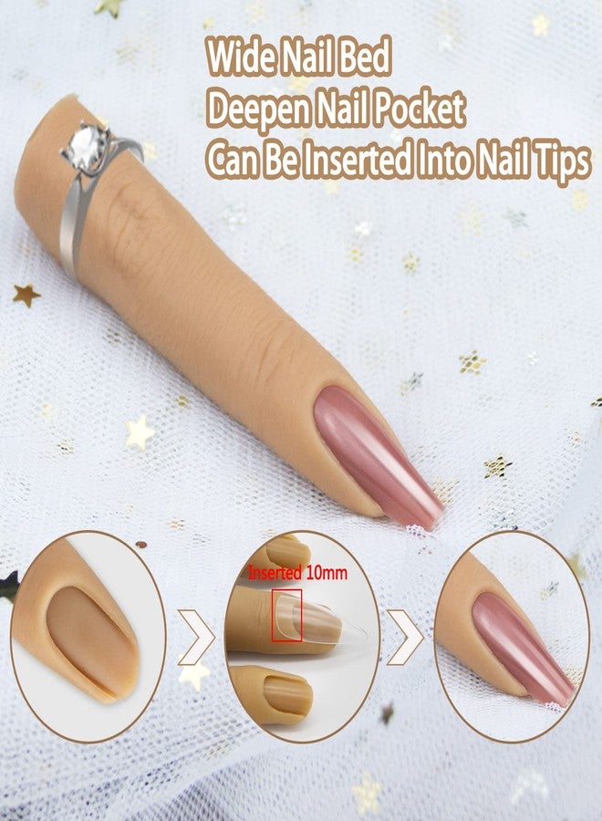 Namgznso Silicone Practice Fingers for Acrylic Nails, Bendable Nail Training Finger Soft Silicone Fake Finger to Practice Fake Nails, Flexible Nail Practice Fingers Hand for DIY Nails - Image 4