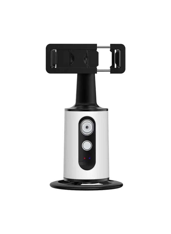 White AI Face Recognition Gimbal 3 Axis Phone Stabilizer 360 Rotating Live Streaming Selfie Tool - Image 1