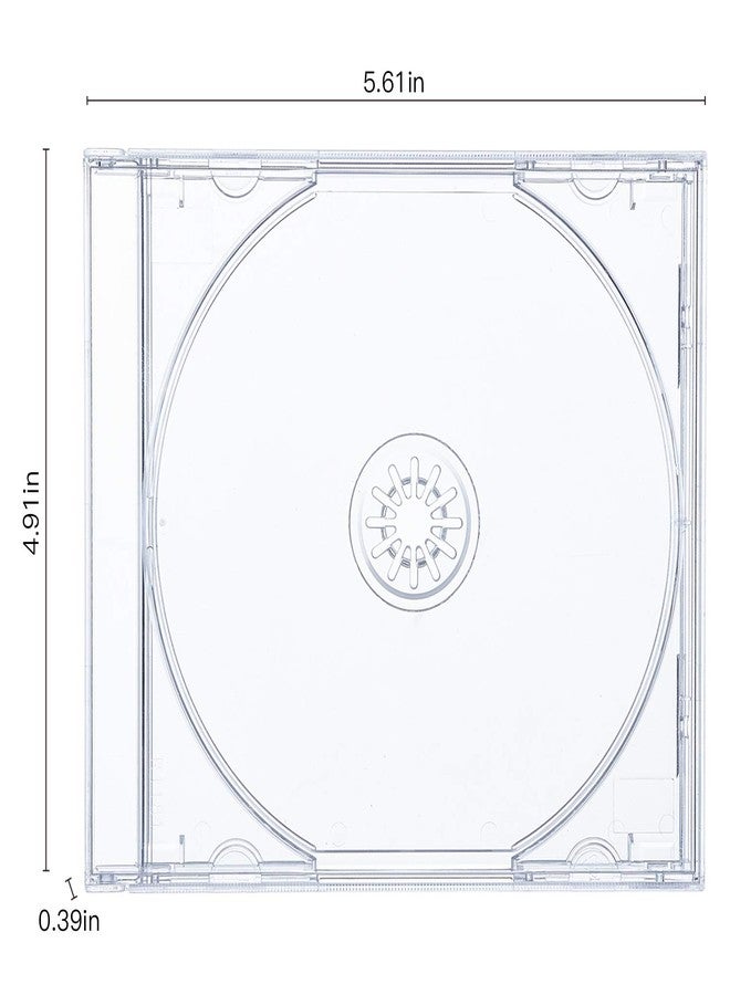 Maxtek 10.4 mm Standard Single Clear CD Jewel Case with Assembled Clear Tray, 10 Pack - Image 2