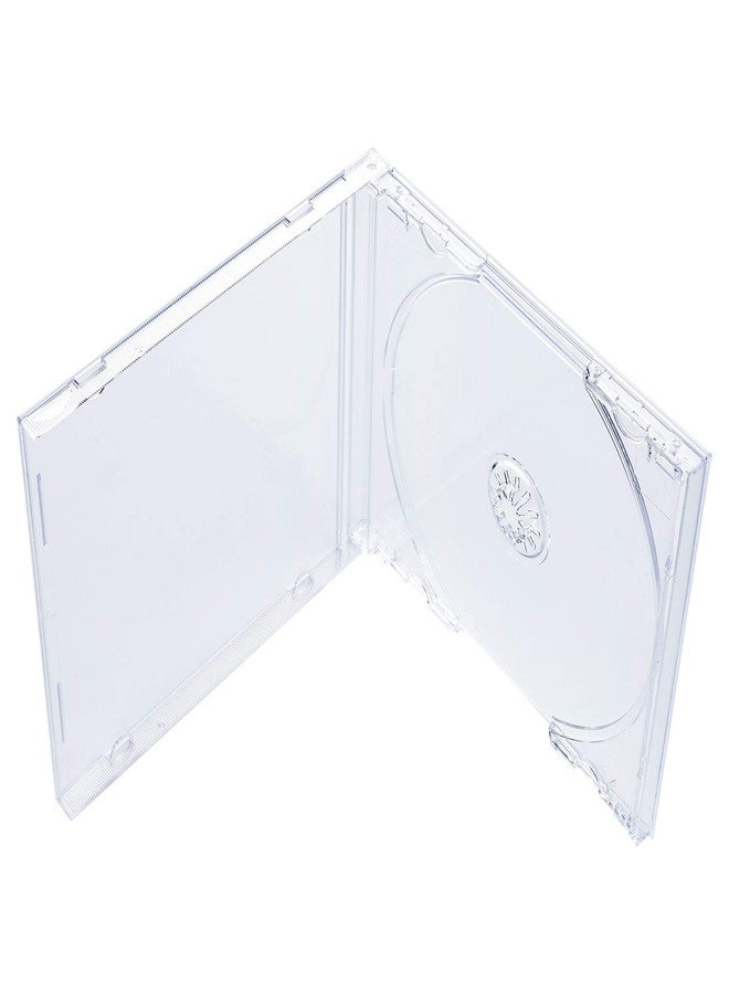 Maxtek 10.4 mm Standard Single Clear CD Jewel Case with Assembled Clear Tray, 10 Pack - Image 3