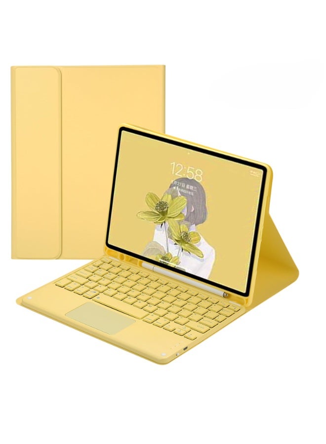 general Arabic and English Keyboard Compatible with iPad (A16) 11th Generation 11 Inch 2025 (A3354, A3355, A3356) Touched Keyboard Case Protective Magnetic Cover