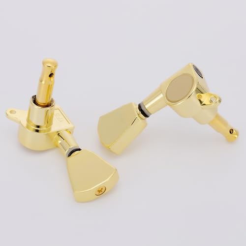 Swhmc 6Pcs Gold 3L3R Chrome Tuning Key Peg, Guitar Parts 3 Left 3 Right Tuners, String Tuning Pegs Machine Head Tuners for Acoustic or Electric Guitar - Image 5