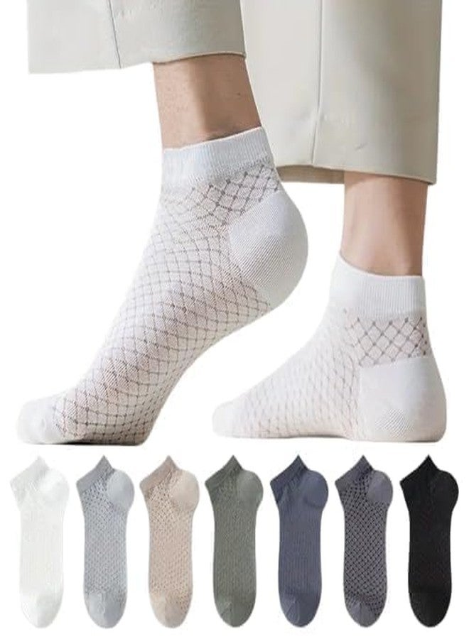 REIL RAID Pack of 7 Multicolour Unisex Ankle length Socks, Made With Durable & Mesh Breathable Cotton, Free Size, Addy Edition, Suitable for all Season, Soft & Breathable, Daily Use - Image 1