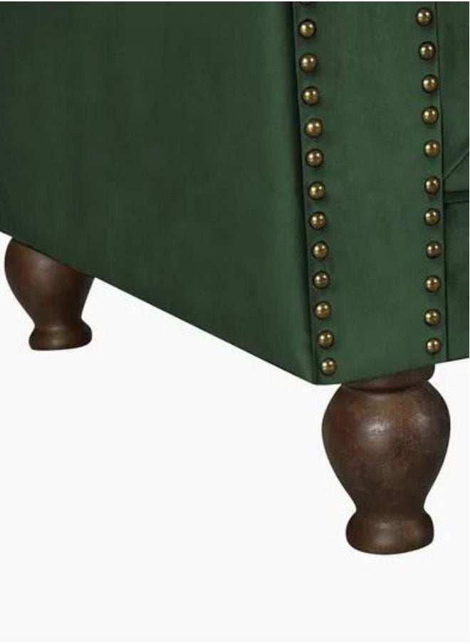 Maharat Al Bahar Chester Hill 3 Seater Fabric Sofa Green 220x80x80  - Image 3