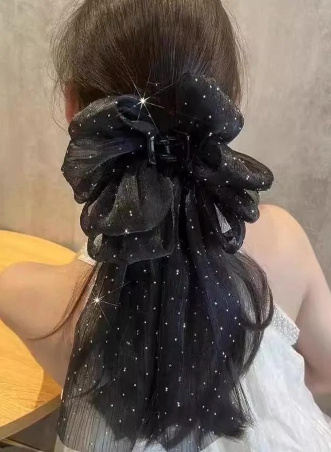 تايك تو Dot Pattern Bow Claw Clip