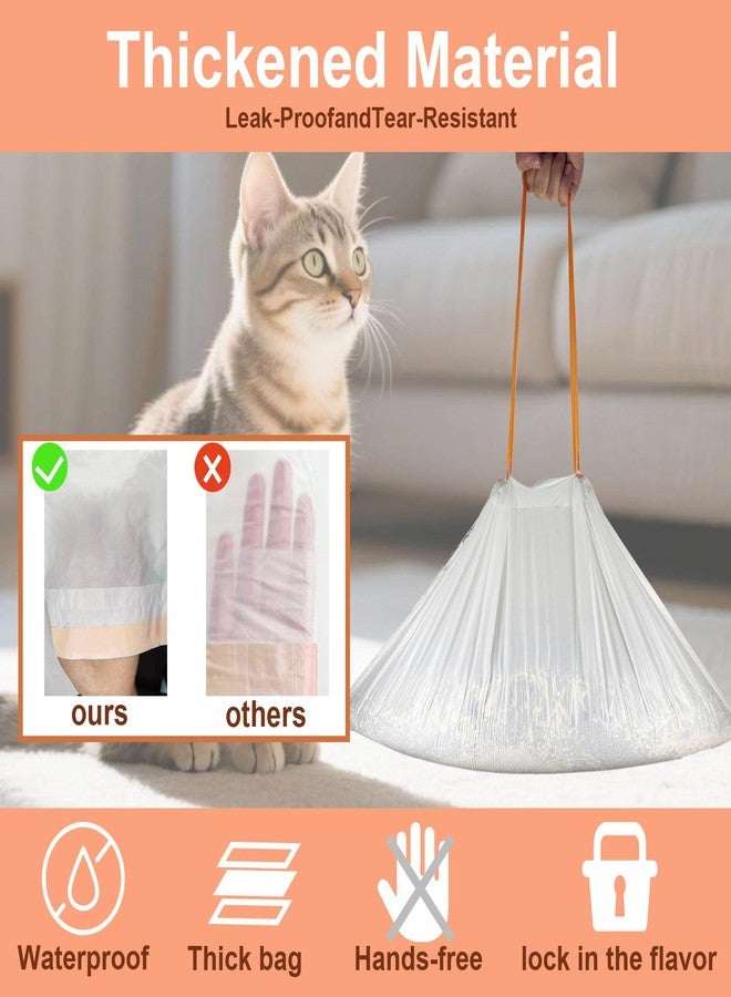 ZPSOX 40-Pack Heavy Duty Cat Litter Box Liners for Fsitego & Fumoi Automatic Litter Boxes, Extra Thick Self-Cleaning Litter Box Bags for cumrigel litter bags, Cat Litter Bags with Drawstring and Leakproof - Image 3