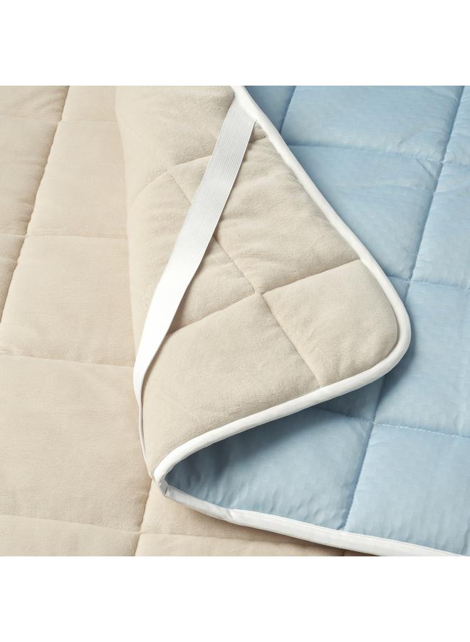 erorex Mattress protector, beige/blue, 140x200 cm - Image 3