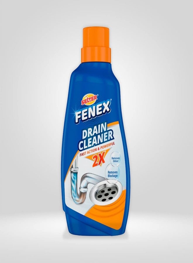 Selzer Fenex Drain Cleaner Powder - 500 gm| Removes Blockages in Pipes, Sinks & Septic Tanks|Works within 15 minutes | Pack of 1 - Image 1