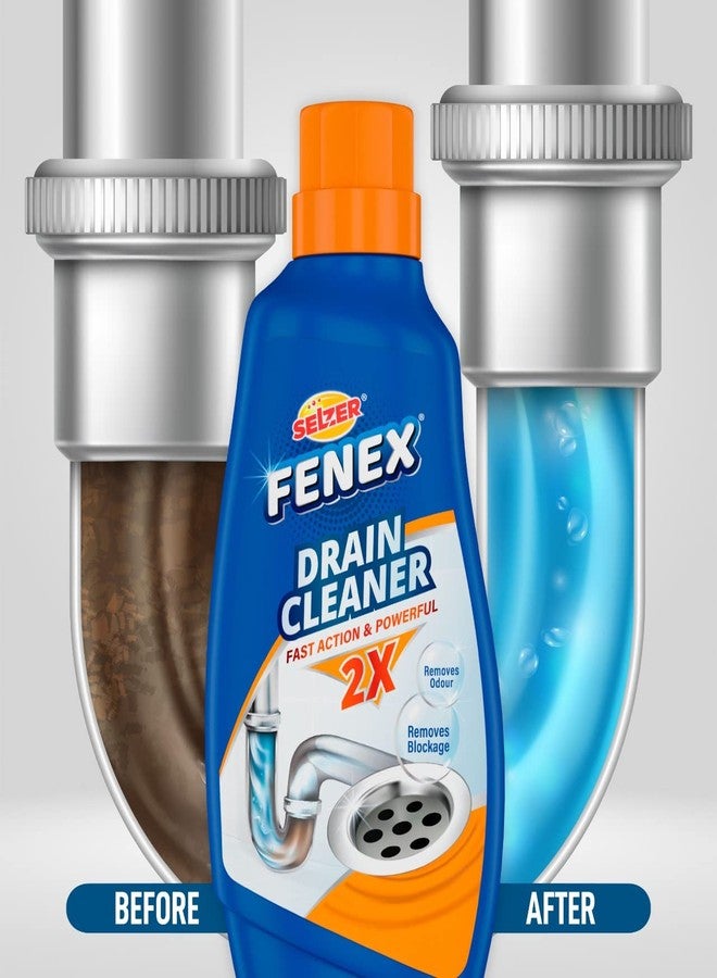 Selzer Fenex Drain Cleaner Powder - 500 gm| Removes Blockages in Pipes, Sinks & Septic Tanks|Works within 15 minutes | Pack of 1 - Image 4