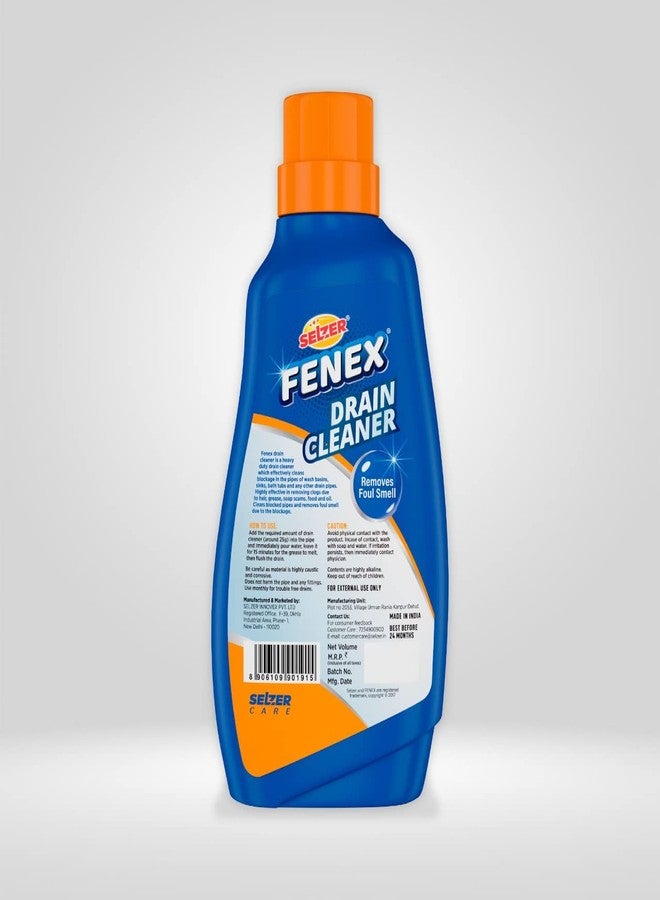 Selzer Fenex Drain Cleaner Powder - 500 gm| Removes Blockages in Pipes, Sinks & Septic Tanks|Works within 15 minutes | Pack of 1 - Image 2