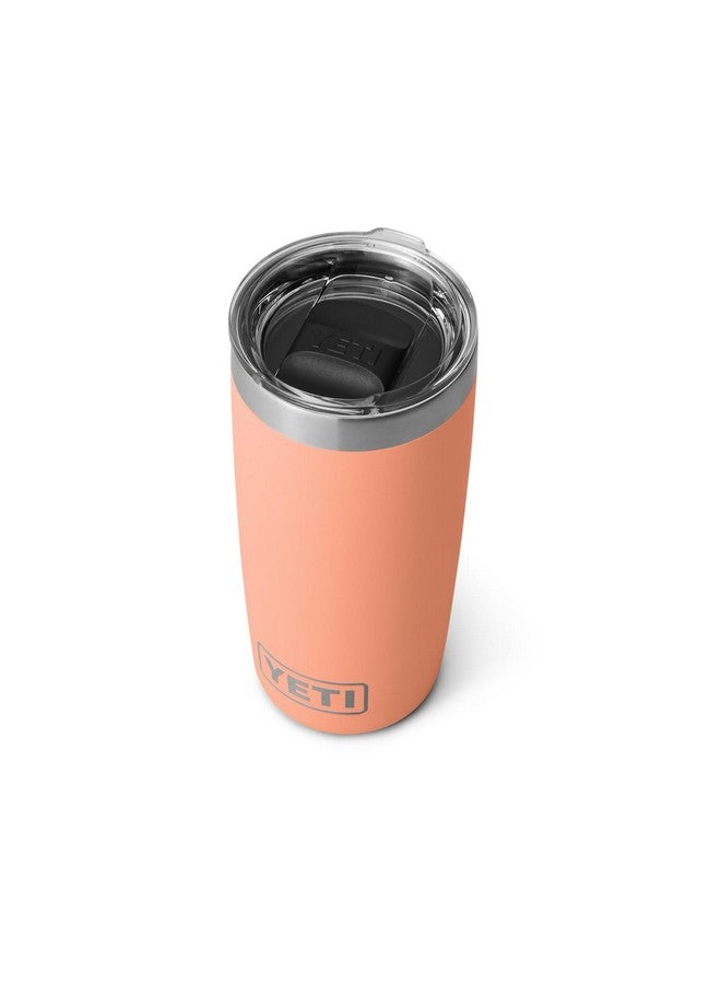 YETI Rambler 10 oz Tumbler, Stainless Steel, Vacuum Insulated with MagSlider Lid, Low Country Peach - Image 1