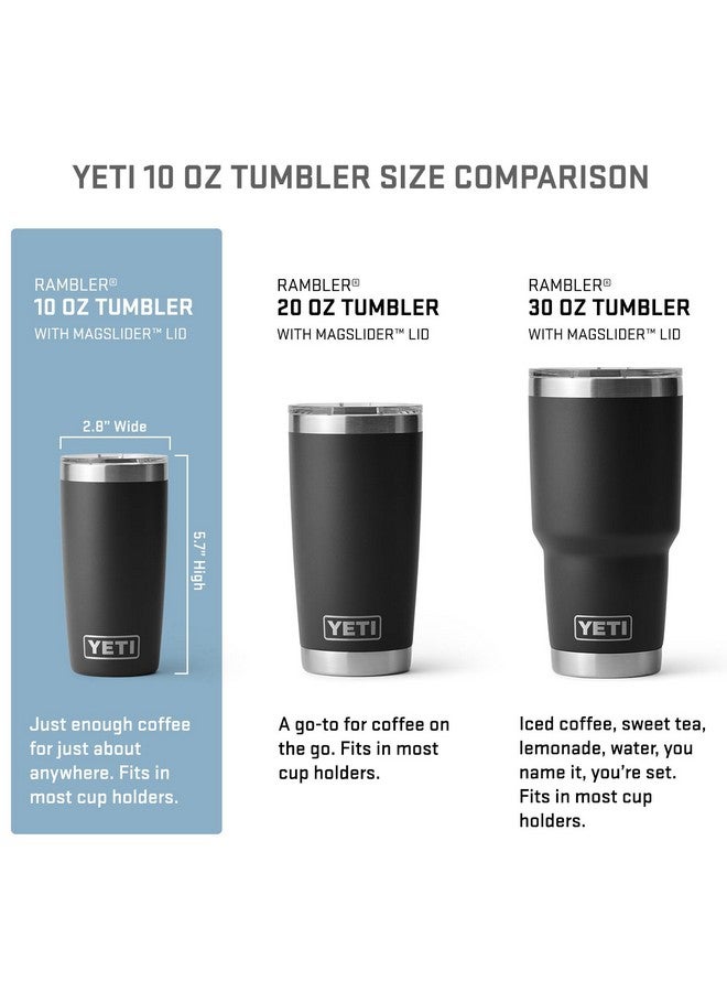 YETI Rambler 10 oz Tumbler, Stainless Steel, Vacuum Insulated with MagSlider Lid, Low Country Peach - Image 2