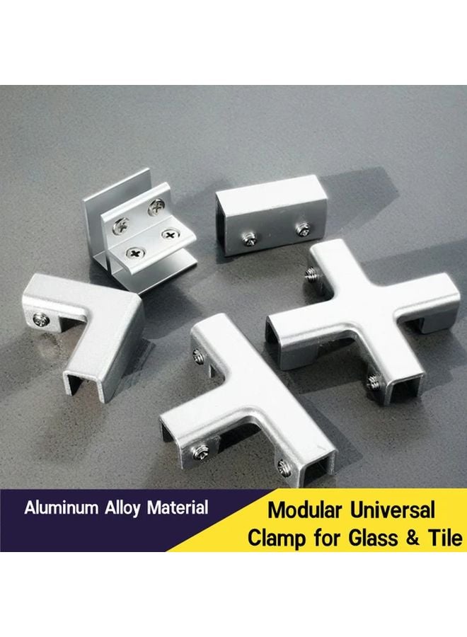 Cross Shaped Small Glass Clamp 2 Pack Heavy Duty No Hole Attachment For 8 10mm Glass - Image 3