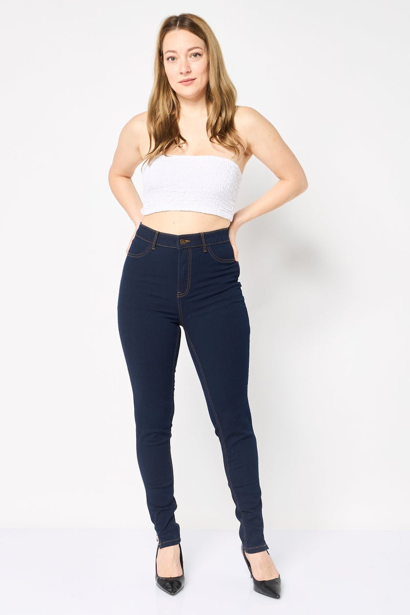 VERO MODA I Scenery By Vero Moda Women Skinny Fit Solid Stretchable Jeans, Navy - Image 2