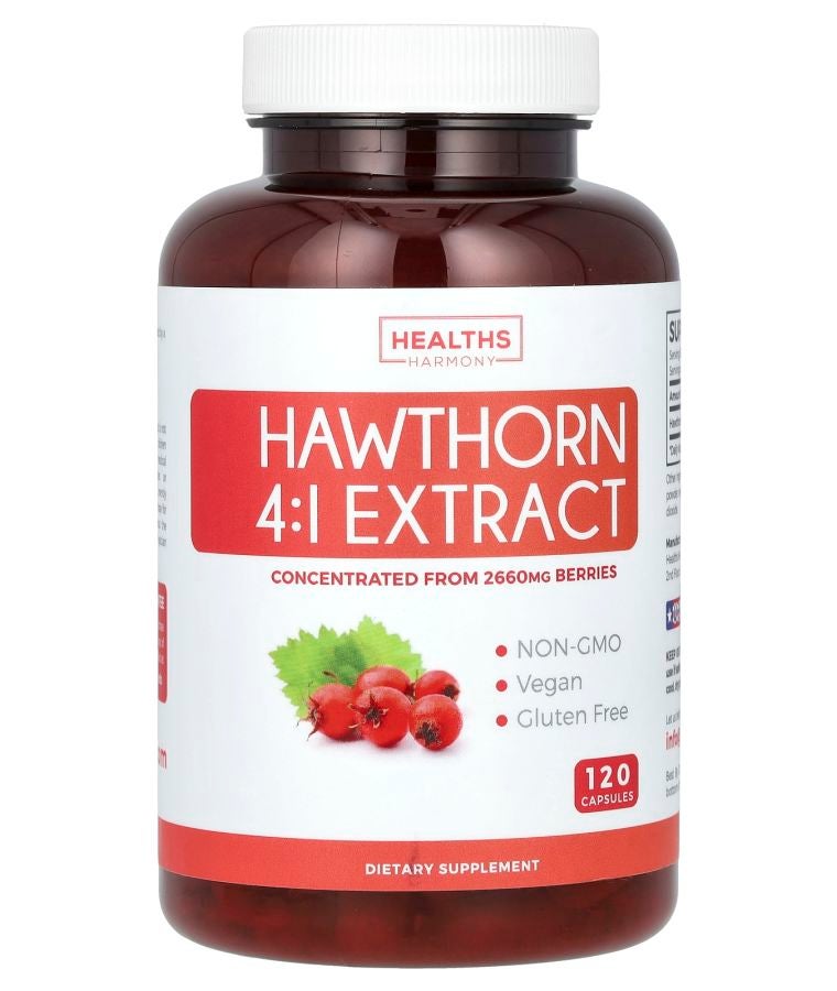 Healths Harmony Hawthorn 4:1 Extract 120 Capsules (665 mg per Capsule)