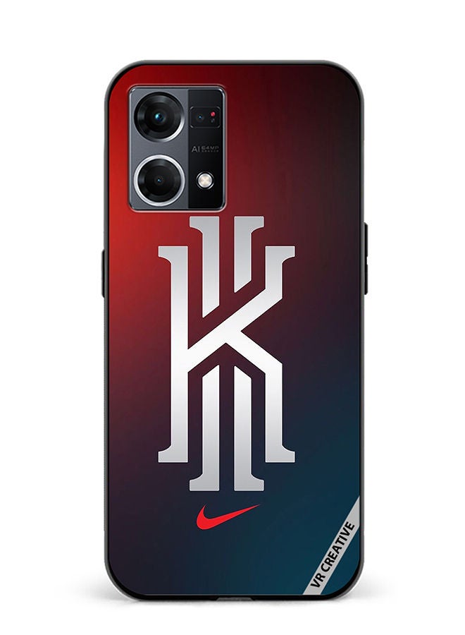VR CREATIVE Protective Case Cover For Oppo Reno8 4G Kyrie Irving Logo Design Multicolour - Image 1