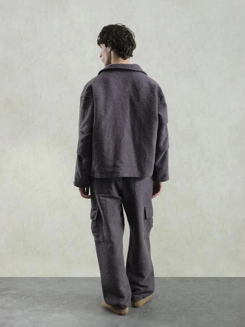 جيستو GIESTO Textured Cotton Jacket with Zipper Closure