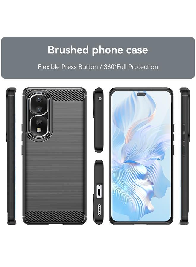 زبون جراب لهاتف Honor 90 Pro مصنوع من ألياف الكربون TPU بملمس ناعم - Image 2