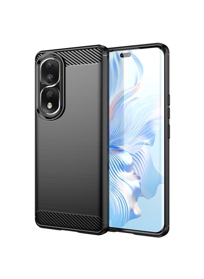 زبون جراب لهاتف Honor 90 Pro مصنوع من ألياف الكربون TPU بملمس ناعم - Image 1