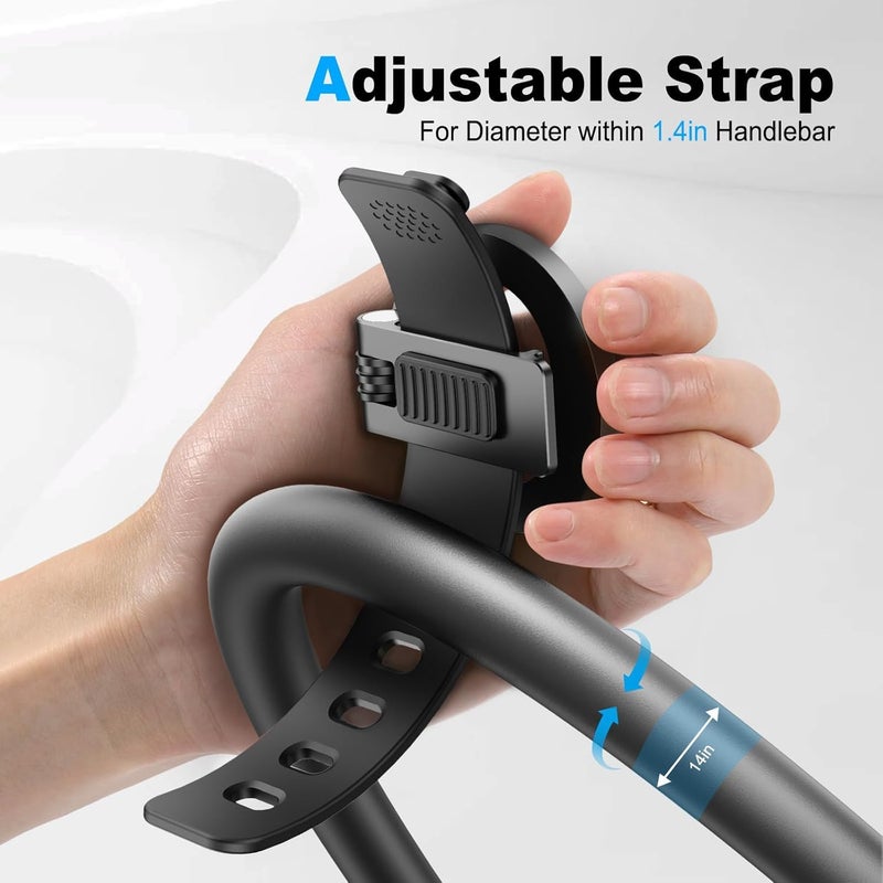 KASTWAVE Stroller Phone Holder, 17*N54 Strong Magnetic Handlebar Mount with Adjustable Strap, Fits Shopping & Golf Push Cart, Gym Treadmill，Universal Hands Free Phone Cradle for iPhone 12-17 - Image 4