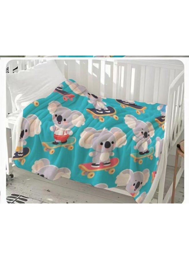 general Baby and children's cartoon flannel thin blanket (warm and comfortable, suitable for sleep, game use) 70cm*100cm - Image 2