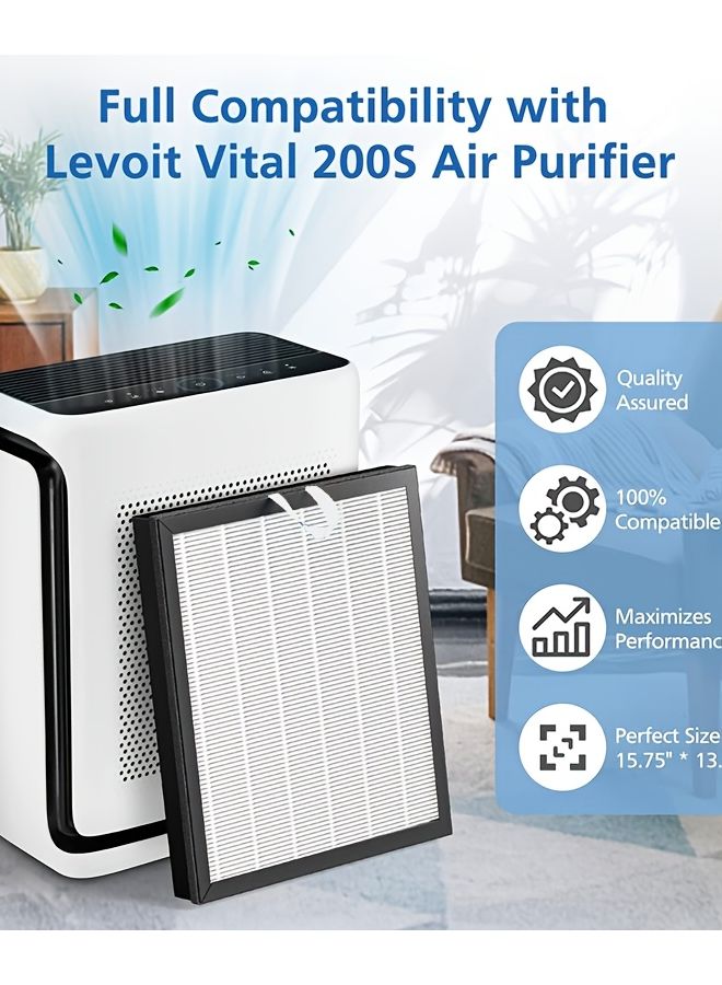 Levoit Vital 200S Replacement Filter 3 in 1 HEPA Activated Carbon 15 3 x 13 3 - Image 2