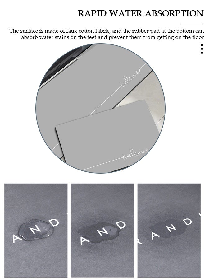 DUNISO مجموعة سجادة حمام طين دياتوم، سجادة مطبخ للحمام، سجادة حمام فائقة النعومة وذات قدرة على الامتصاص، سجادة حمام مضادة للانزلاق سريعة الجفاف لأرضية الحمام وحوض الاستحمام 40*60 سم/40*120 سم - Image 3