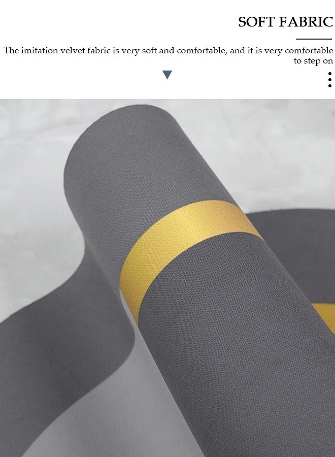 DUNISO مجموعة سجادة حمام طين دياتوم، سجادة مطبخ للحمام، سجادة حمام فائقة النعومة وذات قدرة على الامتصاص، سجادة حمام مضادة للانزلاق سريعة الجفاف لأرضية الحمام وحوض الاستحمام 40*60 سم/40*120 سم - Image 4