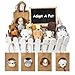 letesult 36Pcs Adopt A Puppy Party Favors Mini Stuffed Animals Adopt A Dog Set Includes 12 Stuffed Dogs 12 Kraft Paper Bags 10 White Plastic Fence Mini Chalkboard Chalk Marker for Adopt A Pet Party - Image 3