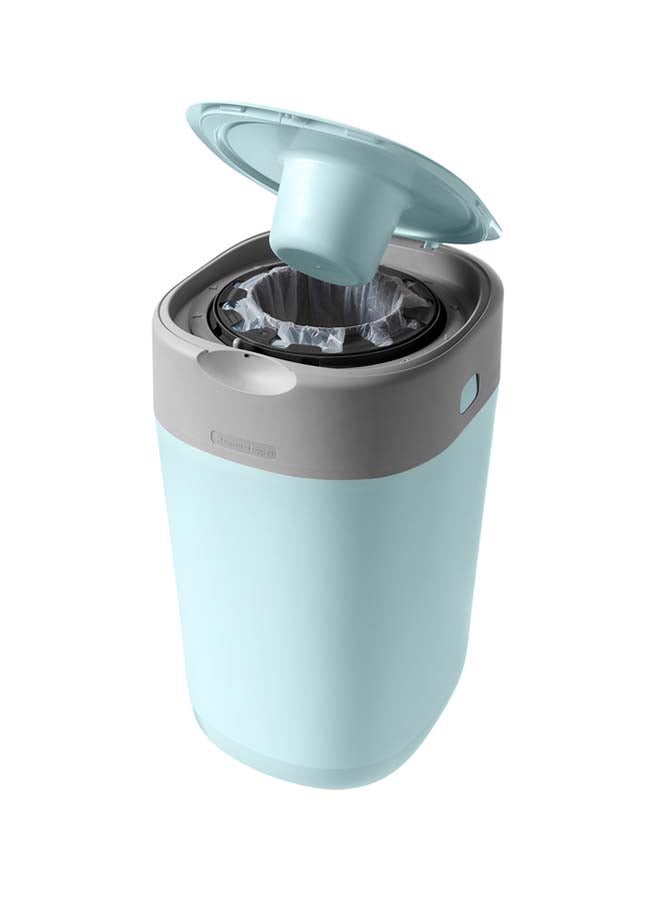 tommee tippee Twist And Click Advanced Nappy Bin, Eco-Friendlier System, Includes 1x Refill Cassette With Sustainably Sourced Antibacterial Greenfilm, Green - Image 5