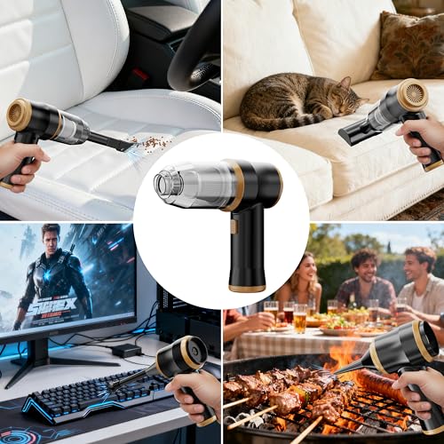 BELIBUY Mini Car Vacuum 15000Pa Portable Cordless Handheld Vacuum Cleaner and Air Duster with 2 Filter for Car, Sofa, Office, Pet, Home - Image 4