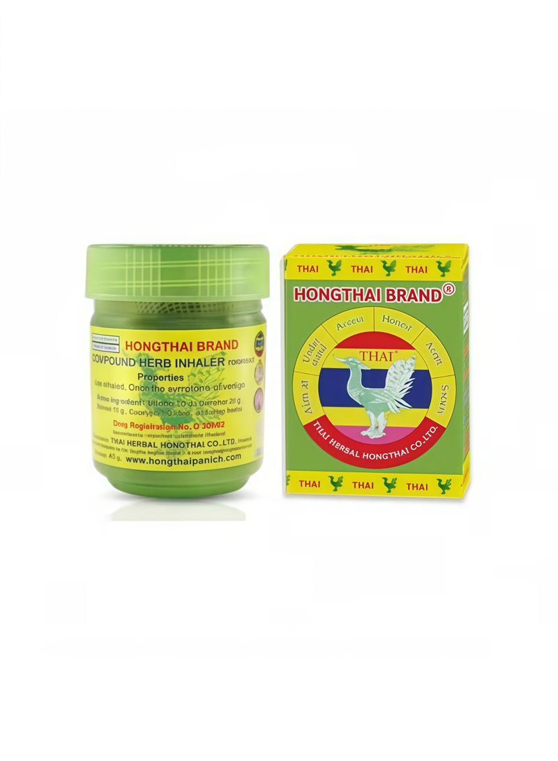 HONG THAI Thai Hongthai Herbal Inhaler, Mint Refreshing, Relief Vertigo & Nasal Congestion, Portable - Image 1