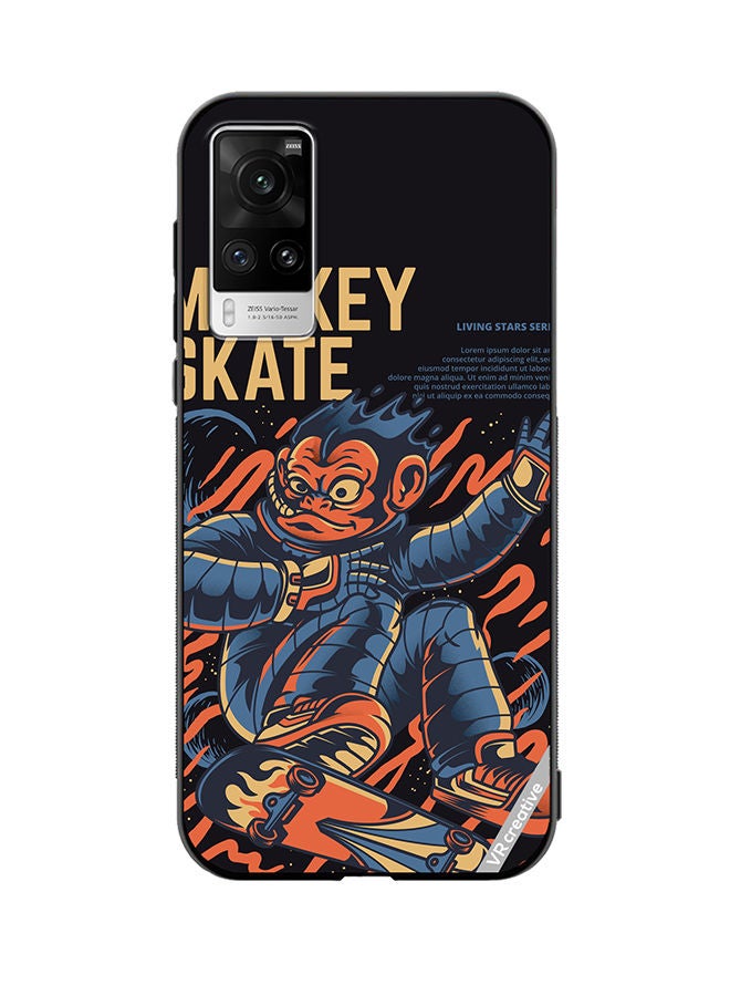 VR CREATIVE Protective Case Cover For Vivo X60 Pro Skate Monkey Design Multicolour - Image 1