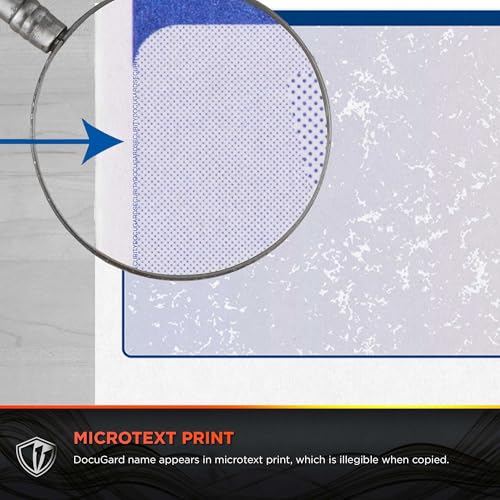 DocuGard Blue/Red Premier Prismatic Middle High Security Check Paper - Laser/Inkjet Printer Compatible - 13 Security Features - 500 Blank Business Checks (04534) - Image 5