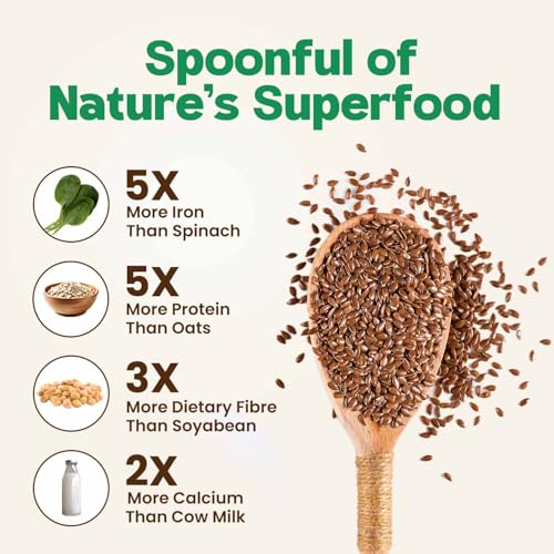 Zandu Flax Seeds, 200g I Premium & Raw Seeds I Rich in Protein & Dietary Fibre I Promotes Healthier Skin & Hair - Image 4