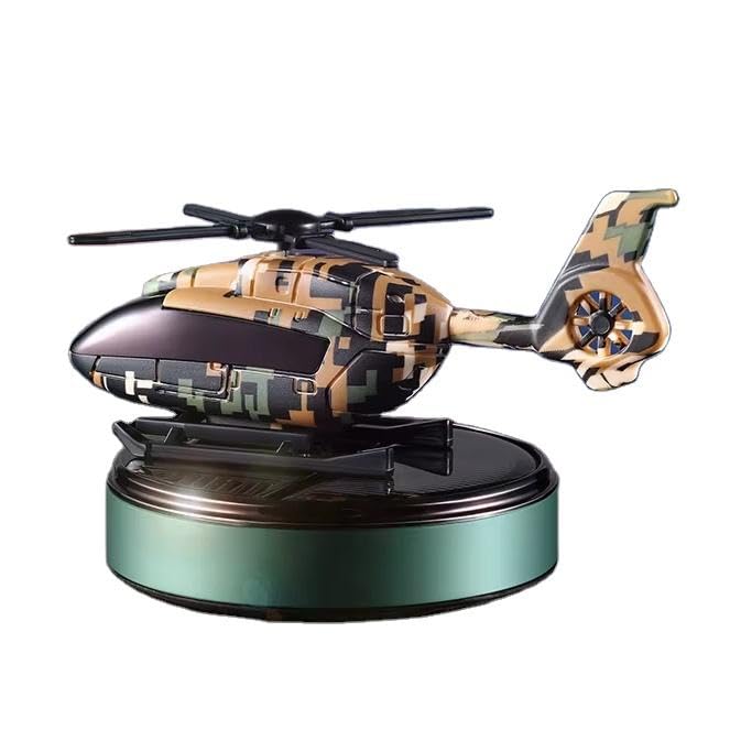 YOURKARTS.COM Helicopter Design Solar Car Perfume Diffuser– Rotating Fan Style Dashboard Air Freshener with Perfume Liquid & Organic Aroma car accessories 2025 - Image 1
