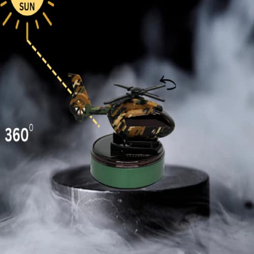 YOURKARTS.COM Helicopter Design Solar Car Perfume Diffuser– Rotating Fan Style Dashboard Air Freshener with Perfume Liquid & Organic Aroma car accessories 2025 - Image 3