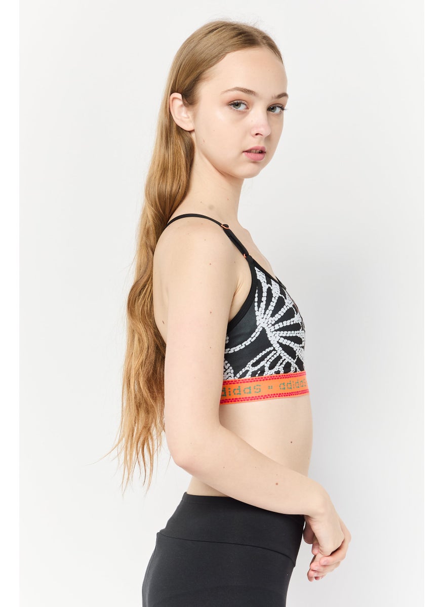 Adidas Women Aztec Non-Padded Sports Bra, Black  - Image 3