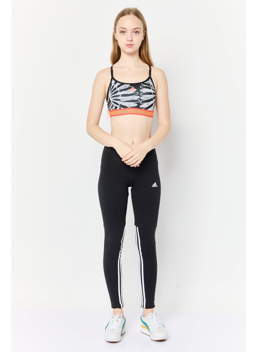 Adidas Women Aztec Non-Padded Sports Bra, Black  - Image 2