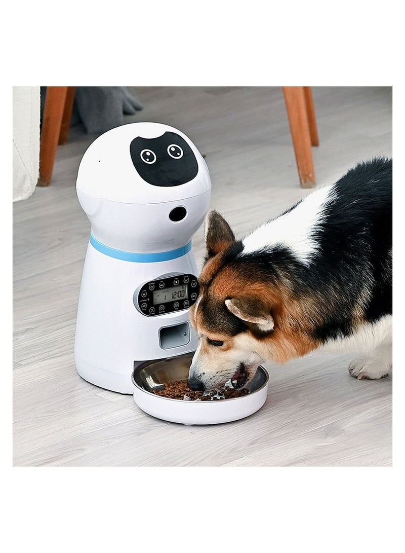 Cool Baby COOLBABY 3.5L Automatic Pet Feeder Dog Cat Feeders 10s Voice Recorder Smart Food Dispenser with Stainless Steel Food Bowl for Cats and Dogs Programmable Timer - Image 2