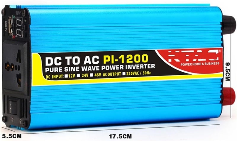 Car Inverter Power Converter 12V24V48V to 220V600W1200W1800W Home(600W12V) - Image 2