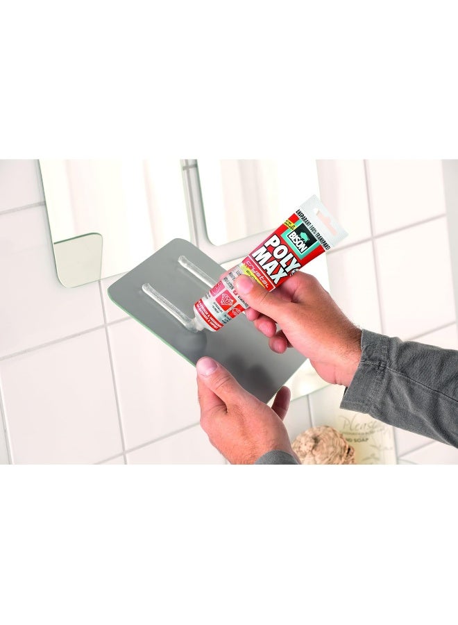 Bison Poly Max Crystal Express Tube – 115g Transparent Construction Adhesive & Sealant – Fast-Curing, Strong, and Clear Bonding - Image 3